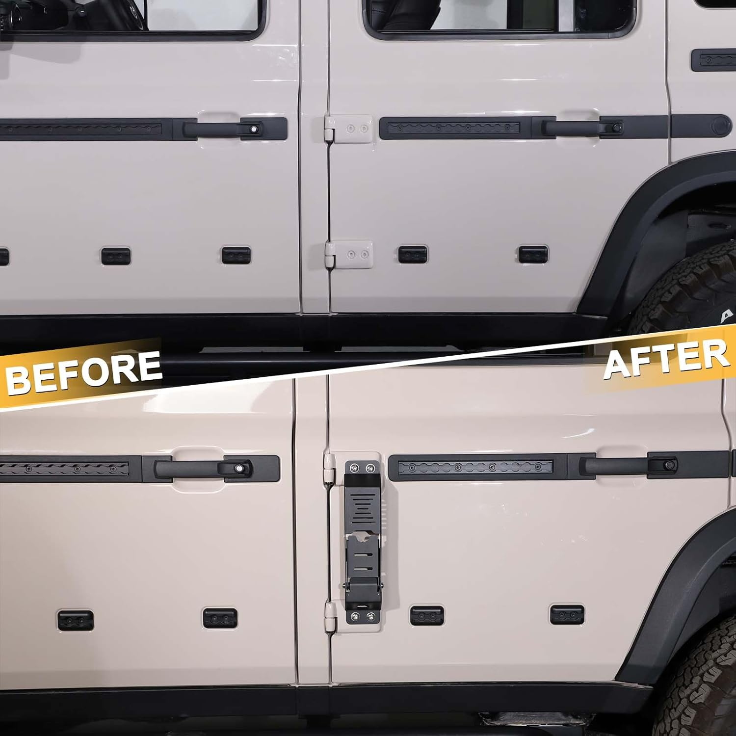 Yinaniutos Door Hinge Step Compatible with INEOS Grenadier 2020-2025 Accessories | Carbon Steel Folding Foot Pedal Roof Access | 1PC Set image number 6