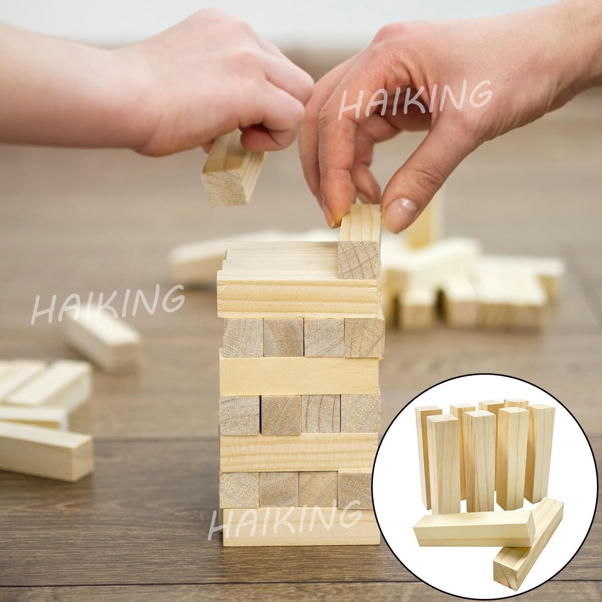 HAIKING Basswood Wooden Blocks, 10 PCS Rectangular Unfinished Wooden Craft for Carving, Whittling (10 X 2 X 2Cm/3.93 X 0.78 X 0.78In)