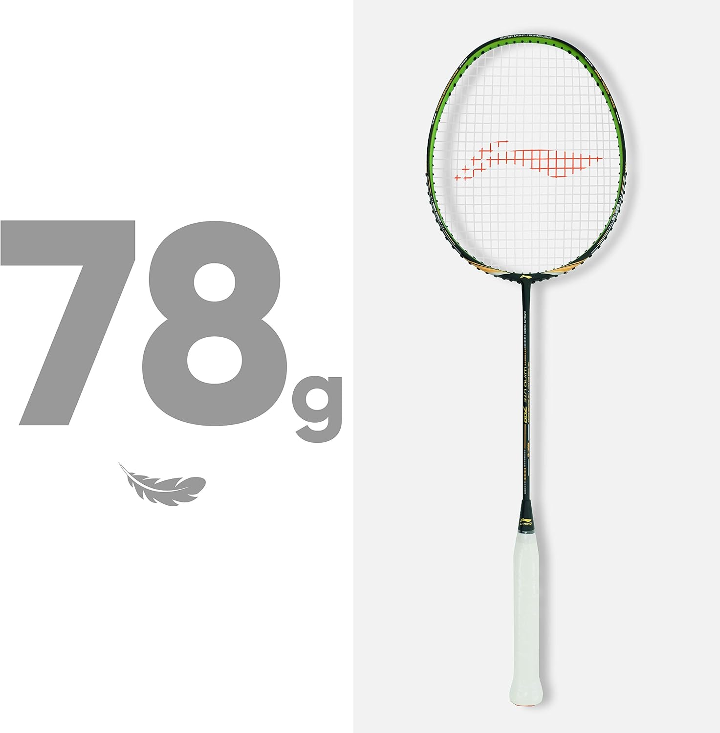 Li-Ning Wind Lite Strung Badminton Racquet with Free Full Cover (78 Grams. Powered by Windstorm) image number 6