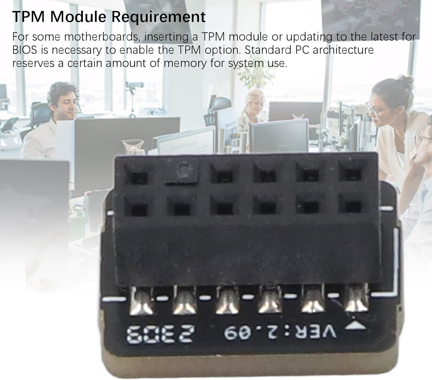 TPM 2.0 Encryption Security Module, SPI 12Pin Security Module for A520, B550, WRX80, X570S, B650, TPM Securitymodule for Motherboard image number 3