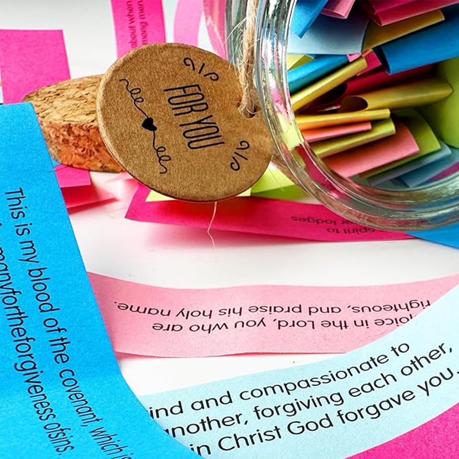 Bible Verse Jar,Bible Verses for Emotions and Feelings, Daily Scripture Prayer Hope Jar, Faith Based Gifts, Religious Graduation Gift,Blessings Jar,Religious Gifts for Men Women image number 6