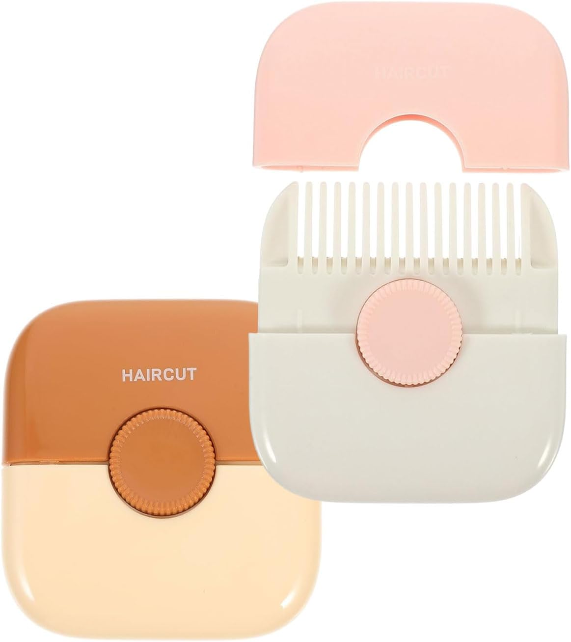 AORHOFJ Pack of 2 Split End Remover Device, 2-In-1 Hair Trimmer, Split End Trimmer, Double Sided Design, for Cutting and Styling Thinning Hair (Pink+Orange Colour) image number 3