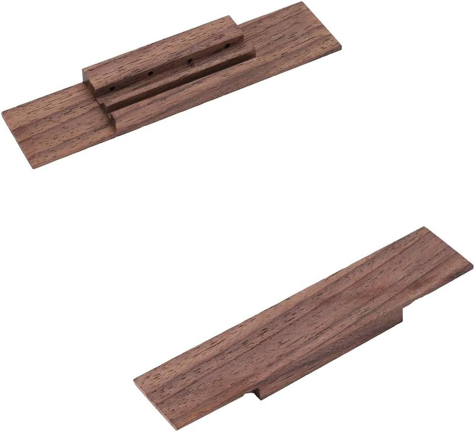 Rosewood Ukulele Bridge Nut and Saddle - 4 String Ukulele DIY and Repair Parts