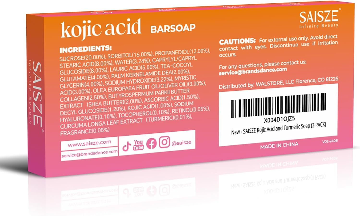 Kojic Acid Soap Bar, Turmeric Soap Bar, Fresh Citrus Scent, Gentle for Face and Body with Vitamin C, Shea Butter, Olive Oil, Collagen image number 4