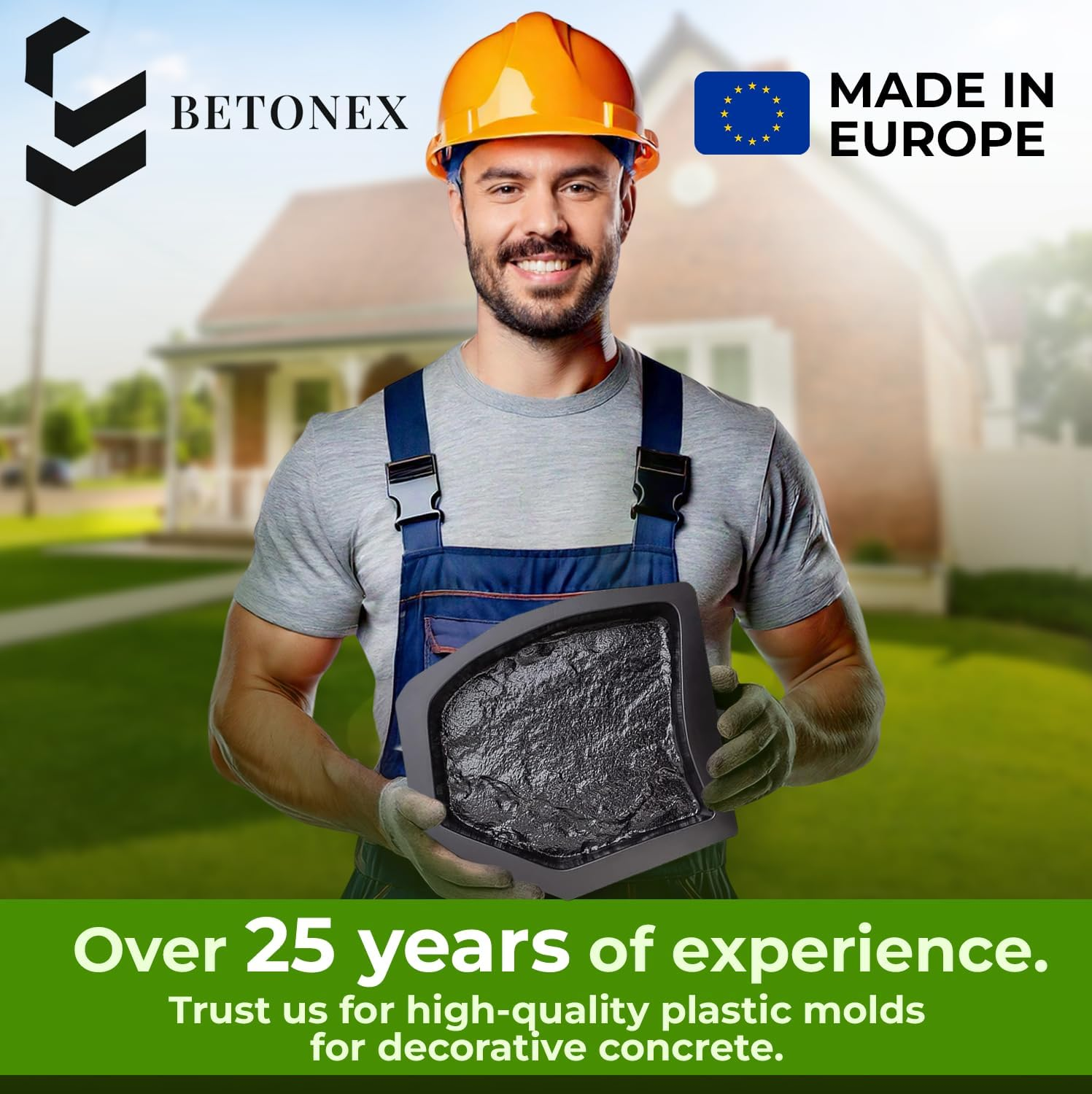 Betonex 6 Pcs Flagstone Molds ABS 2Mm Cement Mold - Reusable Paver for DIY Stepping Stone - Casting Pathmaker Garden Pathmate Pavement Precast Concrete Forms and Walkway image number 3