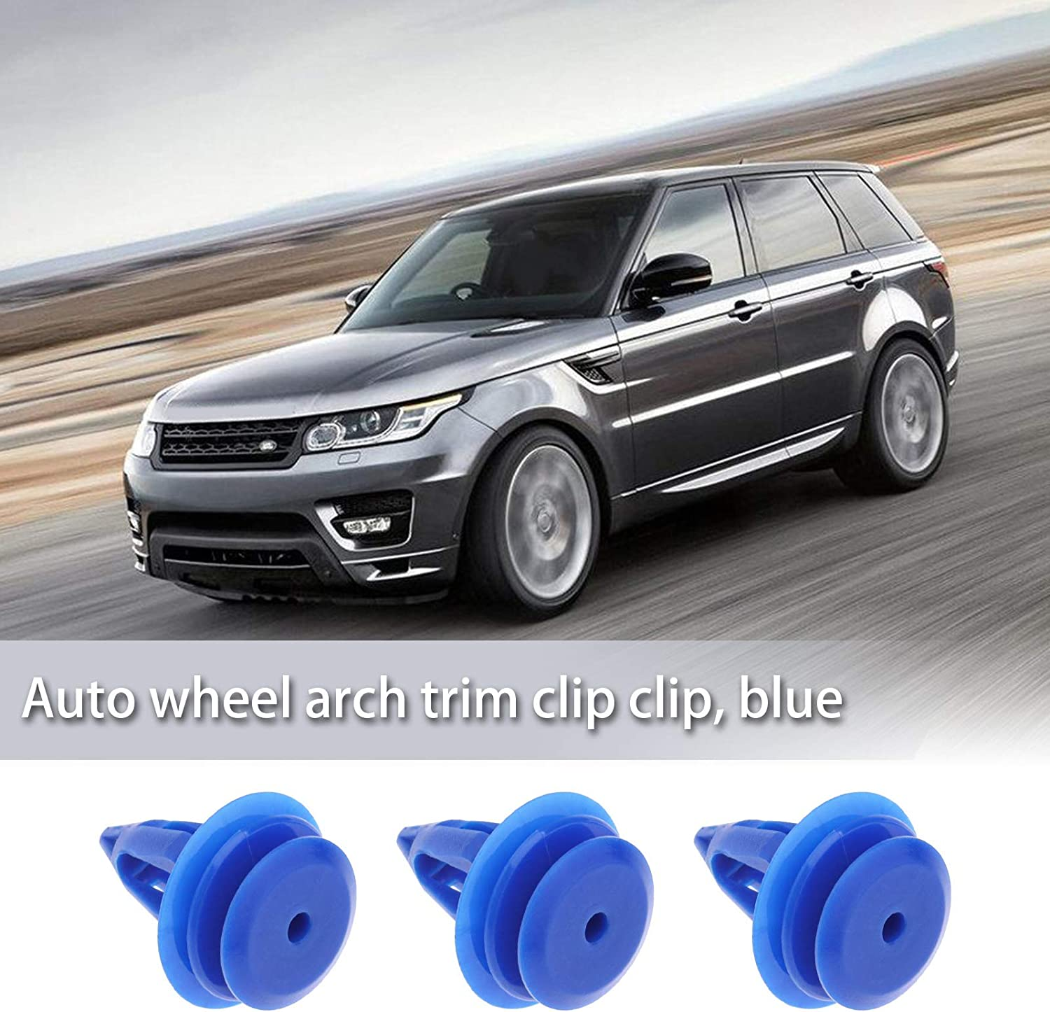 Emsea 50X Car Trim Clip Retainers LR027255 Blue Plastic Front Rear Wheel Arch Moulding Fasteners Compatible with Range Rover Evoque image number 2