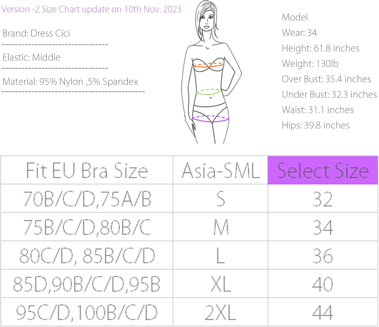 Dress Cici Nursing Bra Wireless - Light Padded Full Coverage Pumping Bras