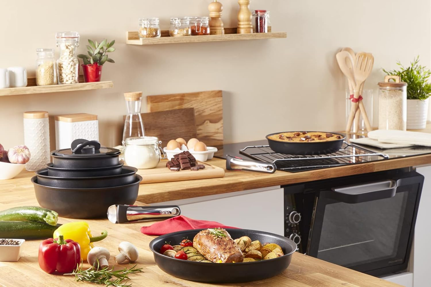 Tefal Ingenio Eco Resist L3973002 Saucepan 20 Cm Induction Non-Stick Coating Cooking Start Indicator Stackable Dishwasher Safe Made in France image number 2