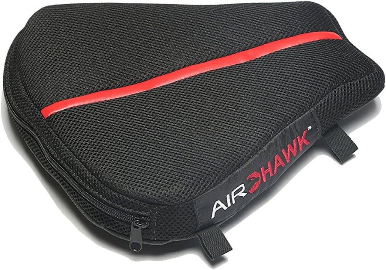 AIRHAWK 11" X 11" Dual Sport Motorcycle Seat Cushion - Lightweight Portable Inflatable Multi-Cell Air Pad with Breathable Spacer Mesh Cover & Non-Skid Bottom image number 2