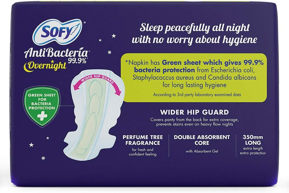 Sofy anti Bacteria Overnight Sanitary Pads - XXL (20 Pads) image number 6