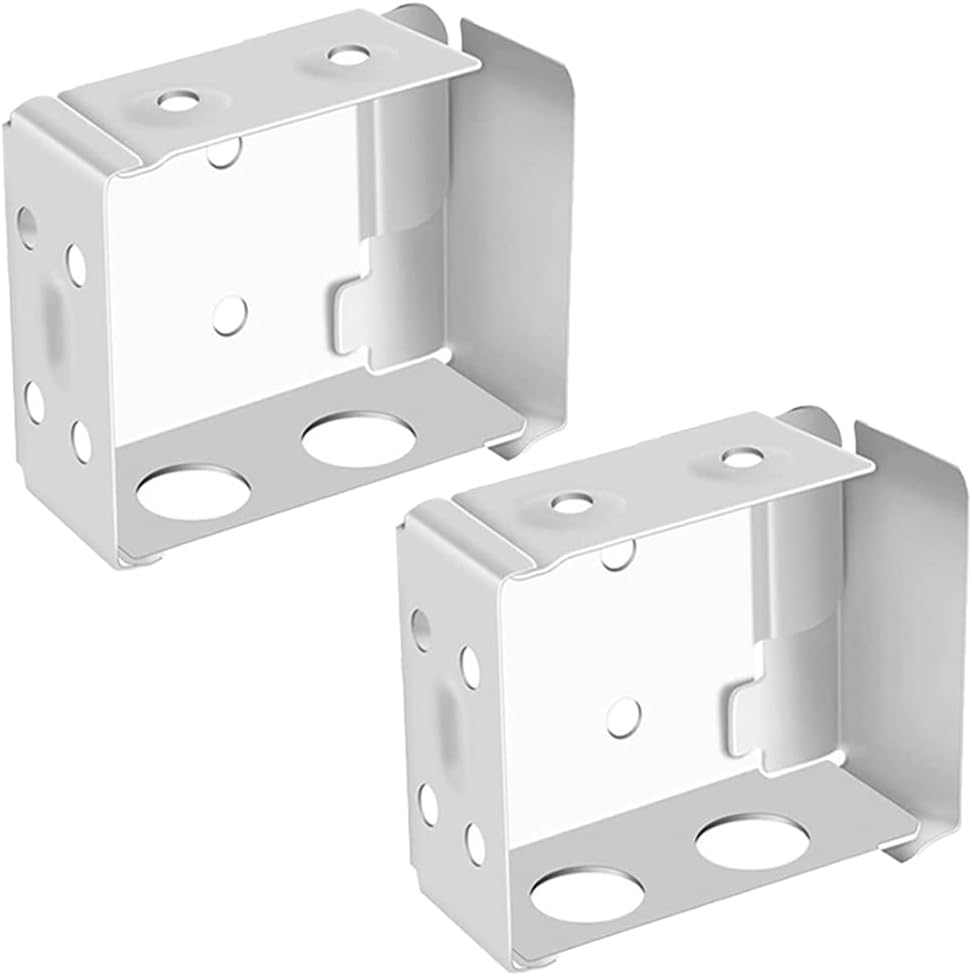 Sagasave 2 Pcs Venetian Blind Brackets - 2 Inch Venetian Blinds Fittings Box, Window Profile Box, Headrail Mounting Bracket for Office Home Curtains, White image number 2