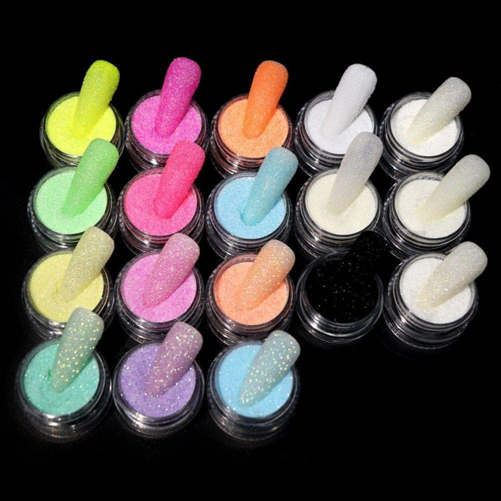 Dubom 6 Colors Winter Sweater Color Nail Glitter Powder Sugar Coating Effect Nail Art Pigment Dust for DIY Manicure Design Decor - B image number 4