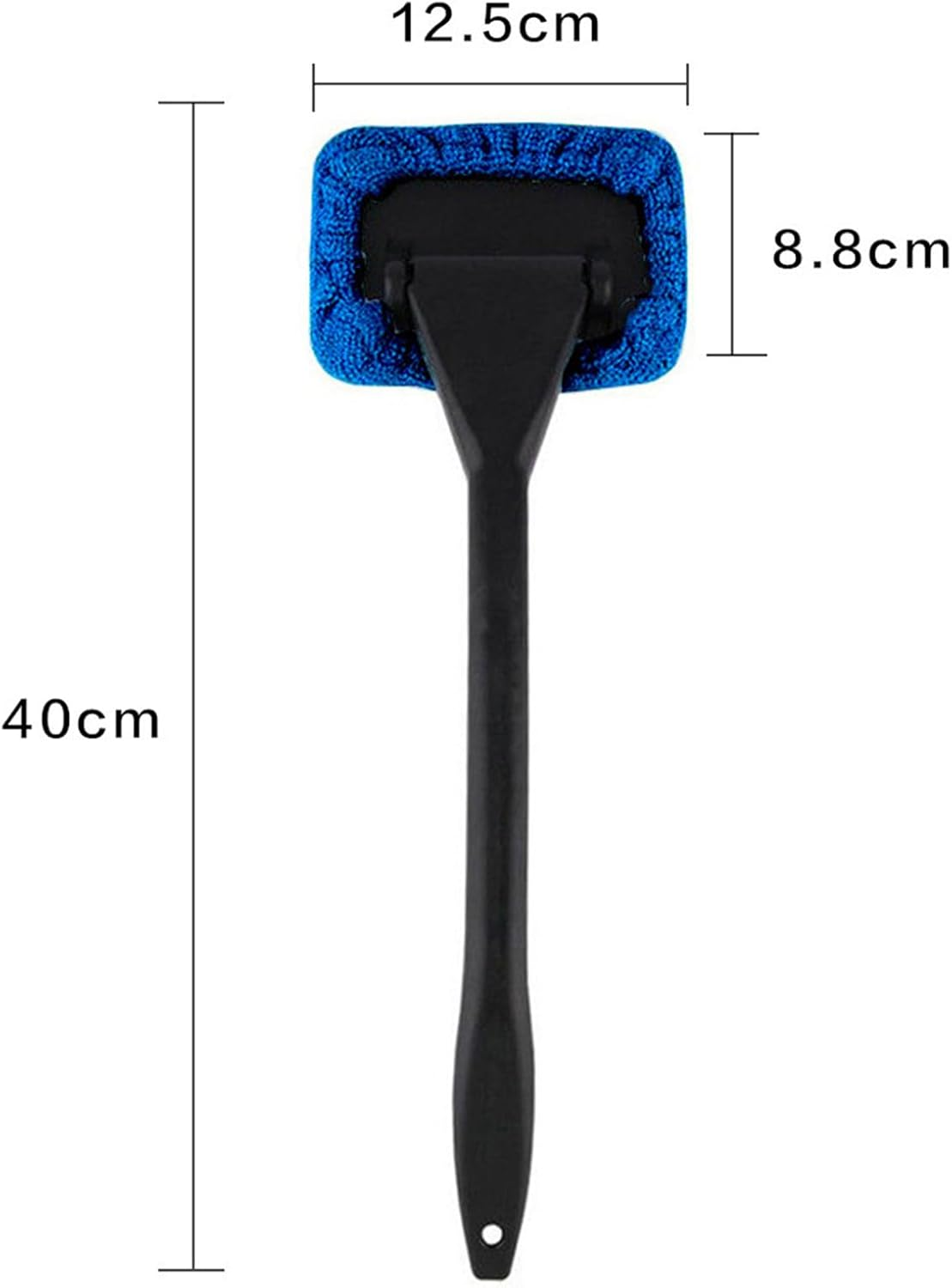Microfiber Car Window Cleaning Tool, 4 Washable Reusable Cloth Pads,A 180 &deg; Twist Handle image number 1