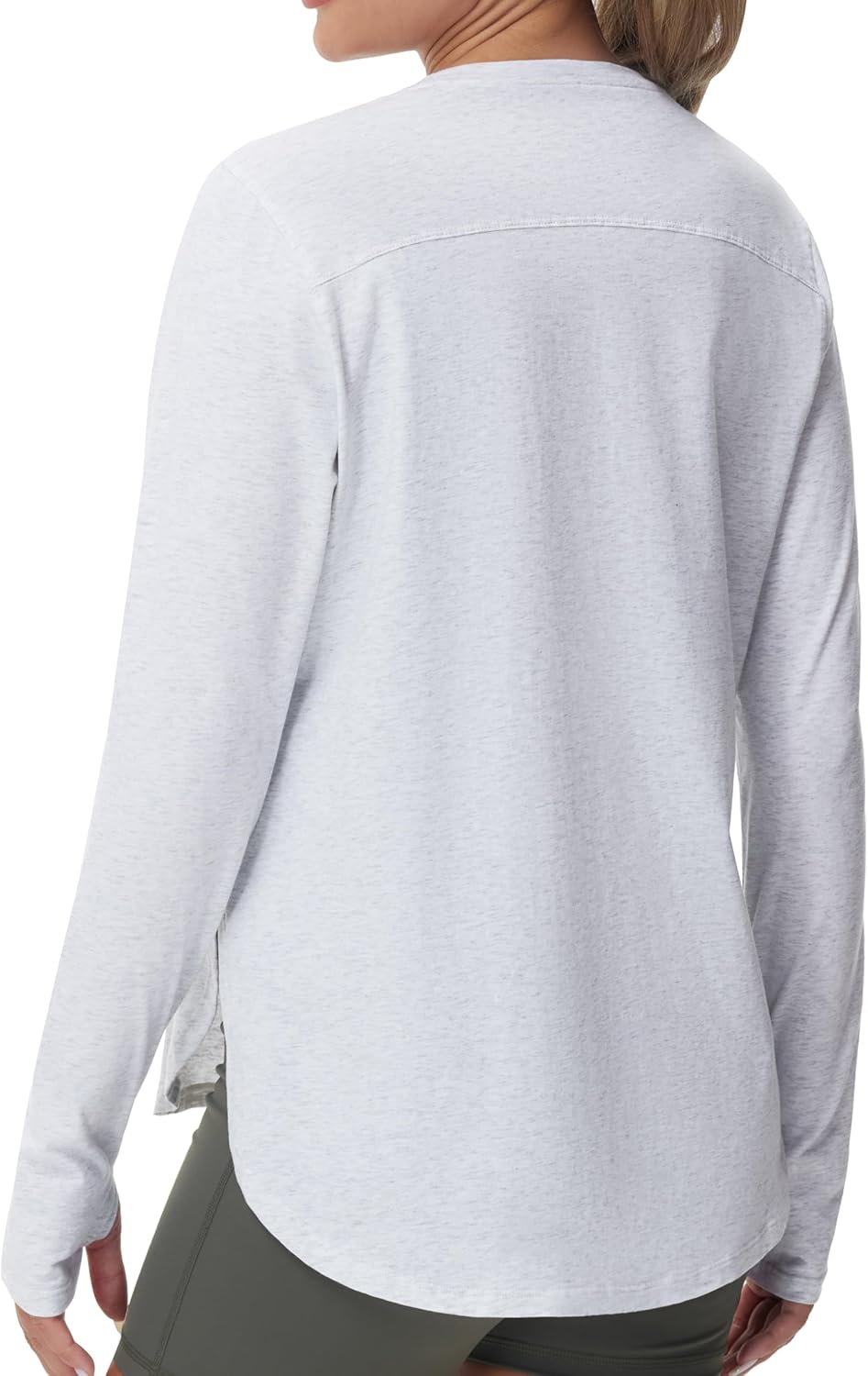 THE GYM PEOPLE Women'S Long Sleeve Workout Shirts Lightweight Cotton Running Yoga Tops with Thumb Hole