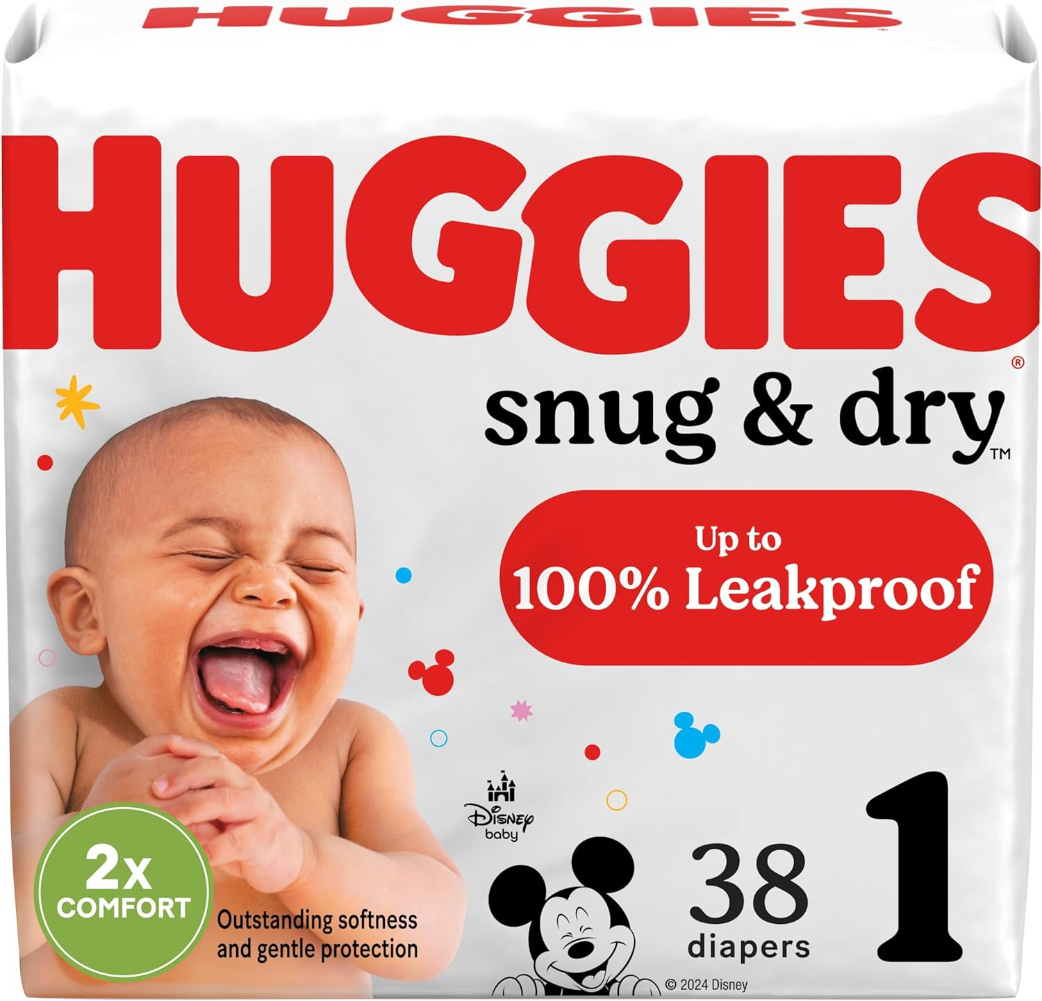 Huggies Snug & Dry Baby Diapers, Size 1, 38 Ct image number 6