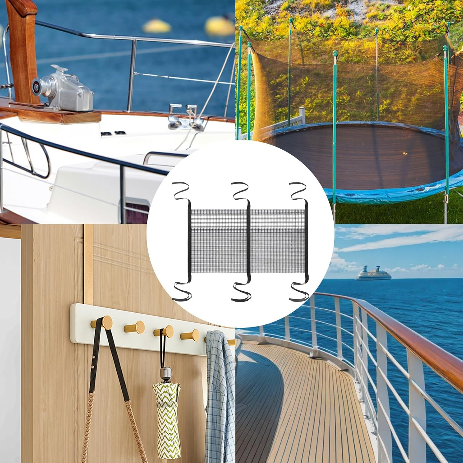 Boat Organizer,Portable Trampoline Storage Pouch - Portable Large Capacity Yacht Organizer for Water Sports Fishing Enthusiasts Home Outdoors Equipment image number 6