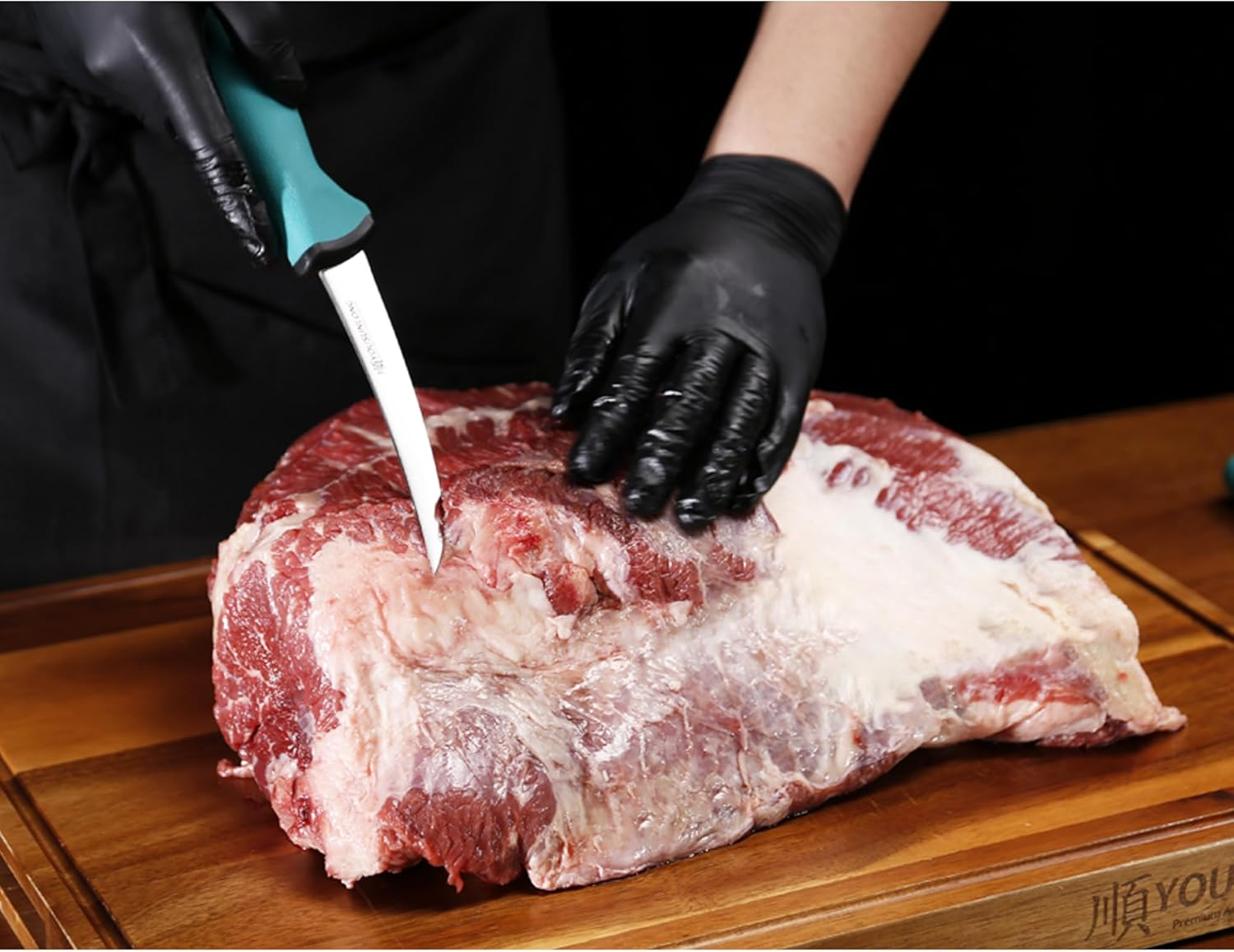 YOUSUNLONG Curved Boning Knife 6"(152Mm) - High-Carbon Molybdenum Steel Blade - Butcher'S Kitchen Boning Knife - Ergonomic & Non-Slip Handle image number 1