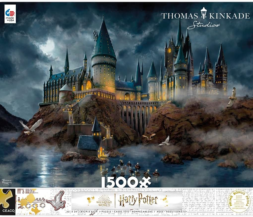 Ceaco - Thomas Kinkade - Harry Potter - Hogwart'S Castle - 1500 Piece Jigsaw Puzzle image number 3