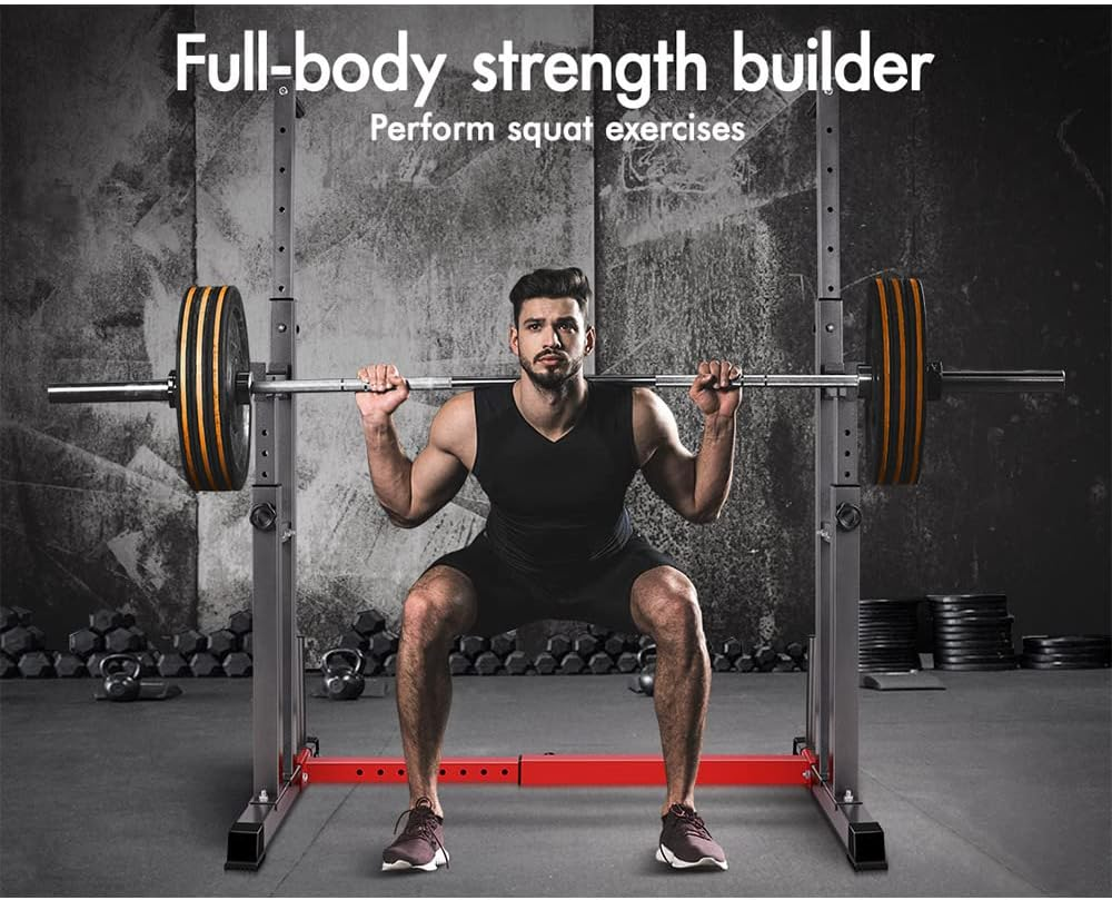 BLACK LORD Adjustable Squat Rack Stand Multi-Station Home Gym Workout Fitness Multi Exercise Strength Training Equipment image number 4