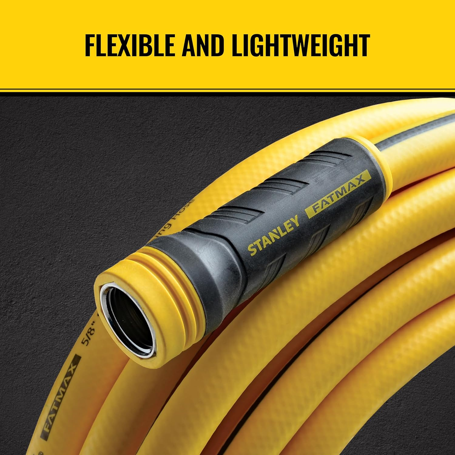 Stanley Fatmax Professional Grade Water Hose, 50' X 5/8", Yellow 500 PSI image number 5