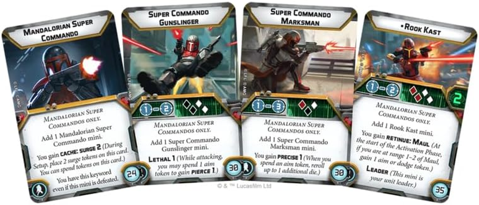 Asmodee North America Star Wars Legion Mandalorian Super Commandos Unit Expansion Game image number 3