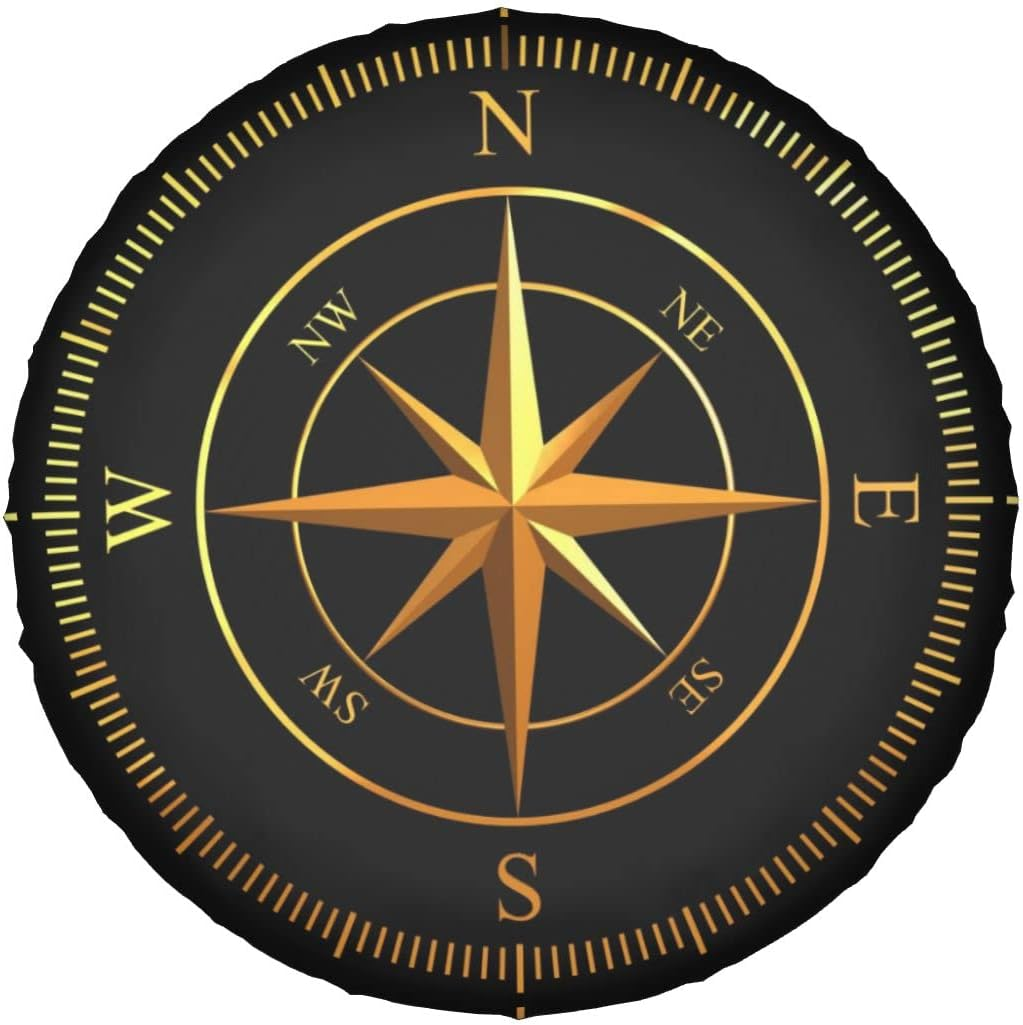 Spare Wheel Tyre Cover, Compass Pattern, Universal Waterproof Wheel Cover Protector Fit for SUV, RV, Trailer, Car Wheel Accessories (60-69Cm) image number 4