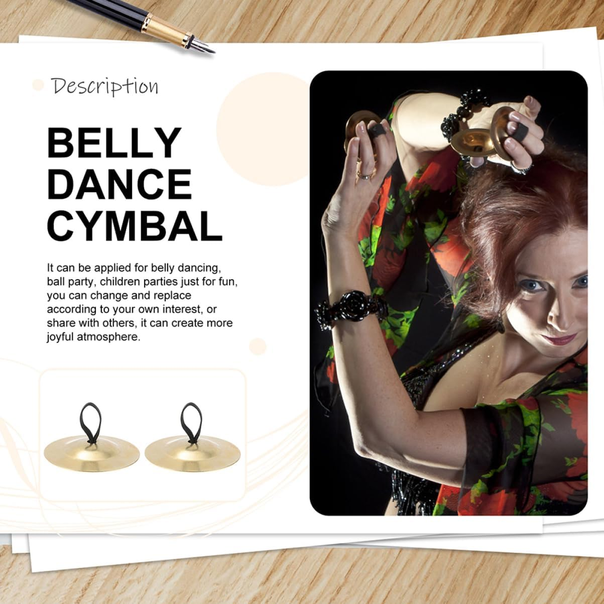 5 Pairs Finger Cymbals for Durable Percussion Instruments for Belly Dancing and Stage Performances Safe and Fun