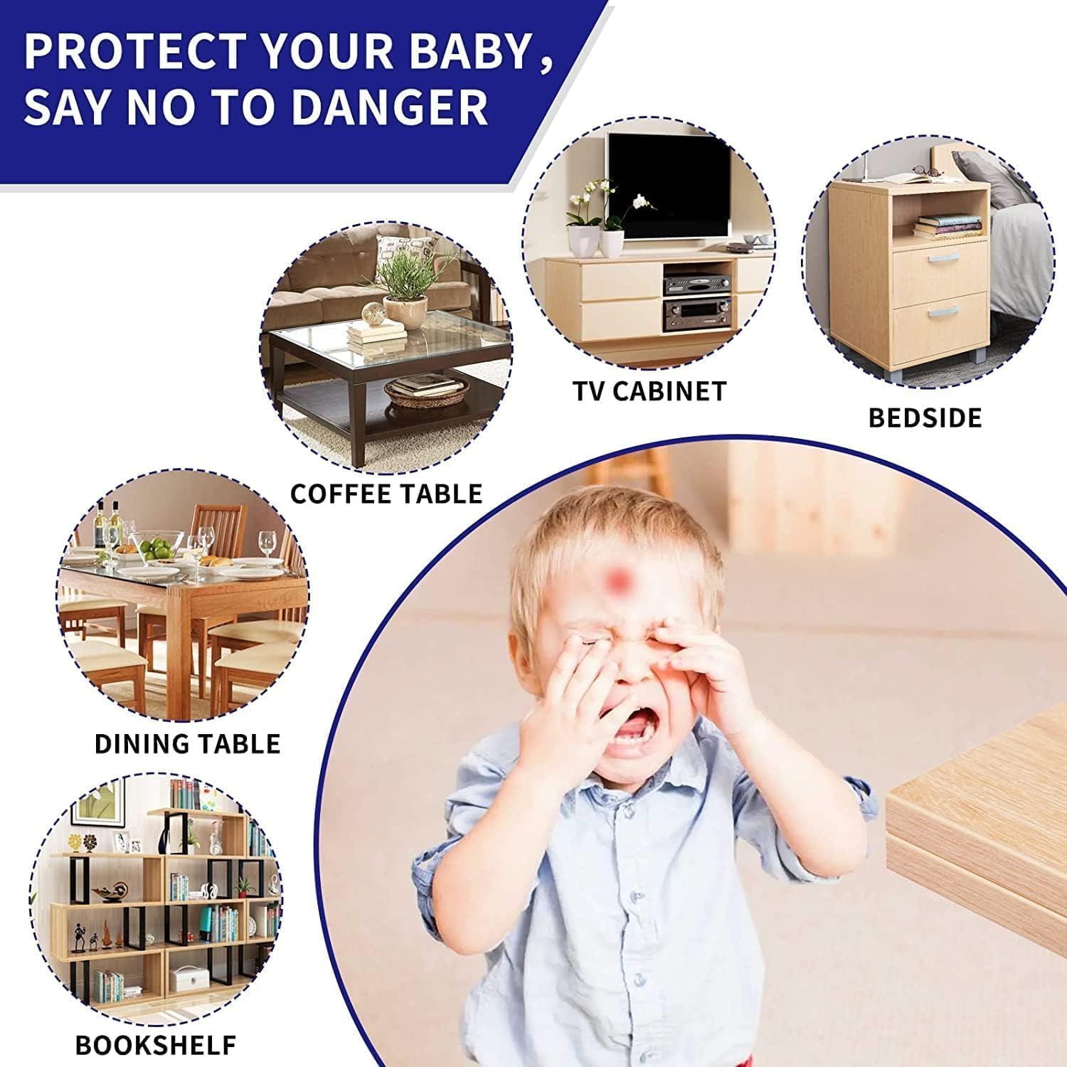 20 Pack Corner Protector, Table Corner Protectors for Baby Guards Clear for Furniture Corner Protectors Proof Covers Baby Safety image number 4