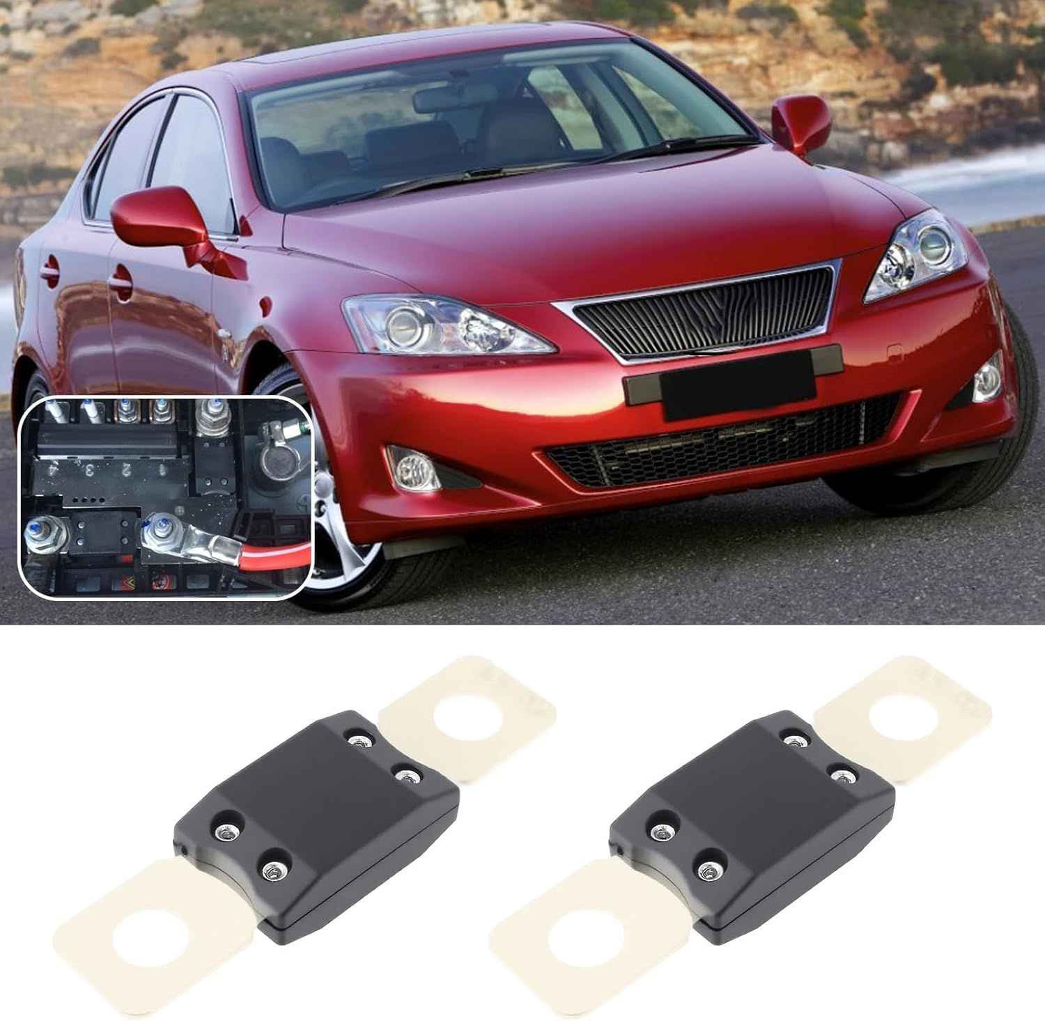 Be in Your Mind 4Pcs Car MEGA/ANM Fuses 200A 32V High Current Fuse Bolt-On Fuses for Cars Trucks Boats image number 4