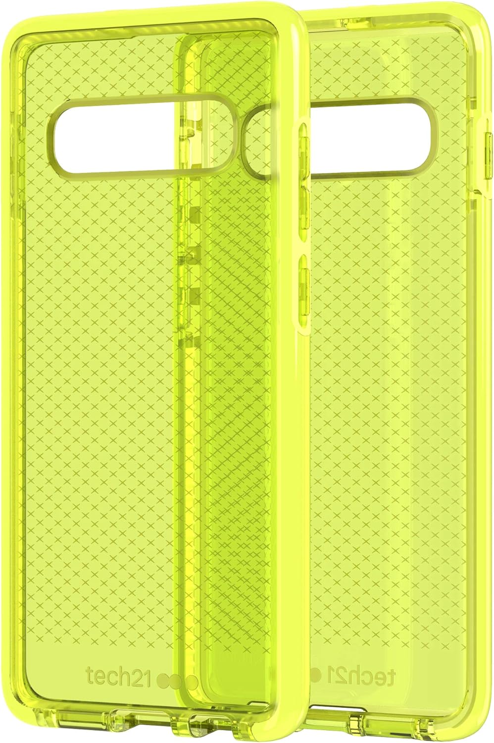 Tech21 Protective Samsung Galaxy S10+ Case Thin Patterned Back Cover with Flexshock - Evo Check - Smokey Black