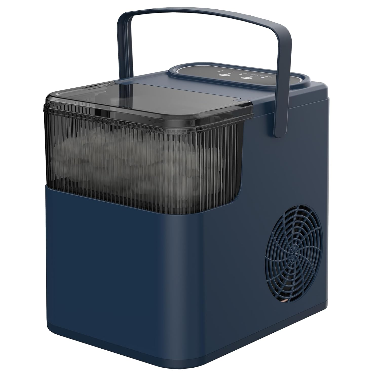 Cobuy Ice Maker Machine, 12KG 1.4L Portable Ice Makers Countertop, Self-Cleaning Ice Cube Maker with Handle, Black