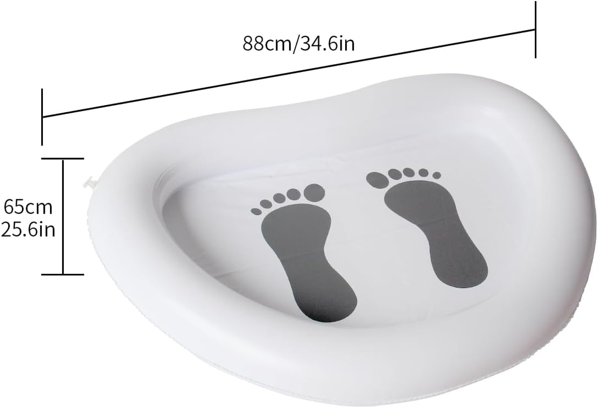Baiao Inflatable Pool Foot Bath Basin, Beach Foot Wash Pool Portable, Swimming Pool Clean Feet Accessories with Air Pump, for Pool Entry Ladder Home Spa Clean Feet above Ground Pool Accessories image number 2