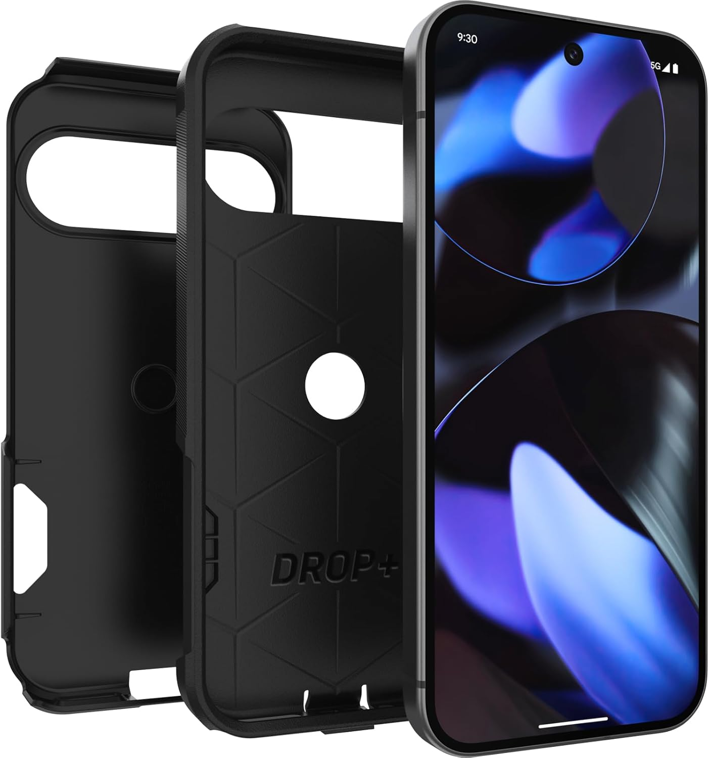 Otterbox Google Pixel 9 & 9 Pro Commuter Series Case - Black, Ultra-Sleek, Wireless Charging Compatible, Raised Edges Protect Camera & Screen image number 4