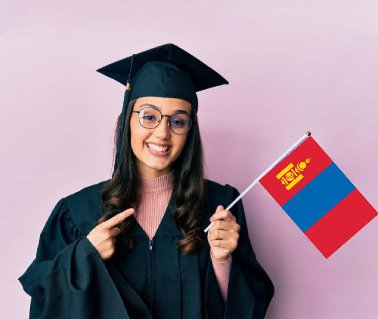 10 PCS Mongolia Handheld Small Flag, Mongolians Hand Held Mini Decor Decoration Banner image number 3