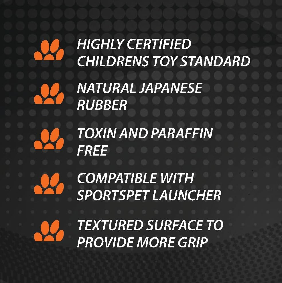 SPORTSPET High Bounce Natural Rubber Dog Balls (60Mm) (Smoothie Edition 6 Pack) image number 1