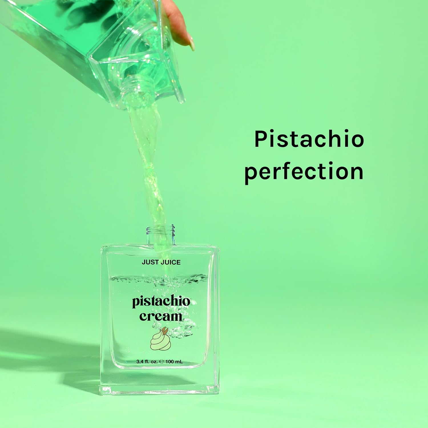 Just Juice Pistachio Cream - Gourmand Perfume for Women and Men - Notes of Pistachio, French Vanilla, and Creamy Woods - 100 Ml image number 4