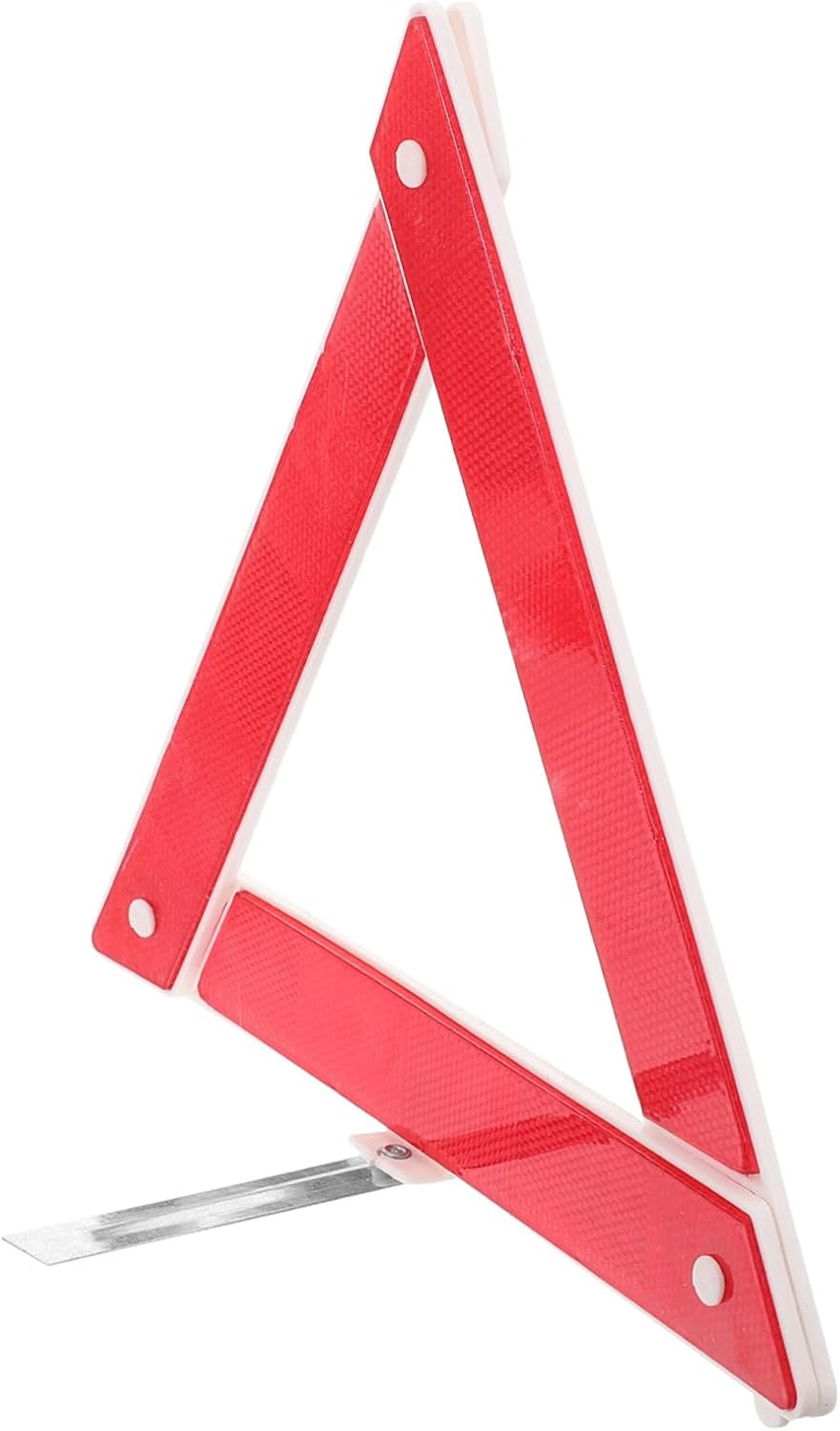 2Pcs Foldable Reflective Safety Triangle Kit for Vehicles High Visibility Roadside Warning Signs Portable Emergency Tripod with Enhanced Night Reflectivity for Car Roadside Use image number 1