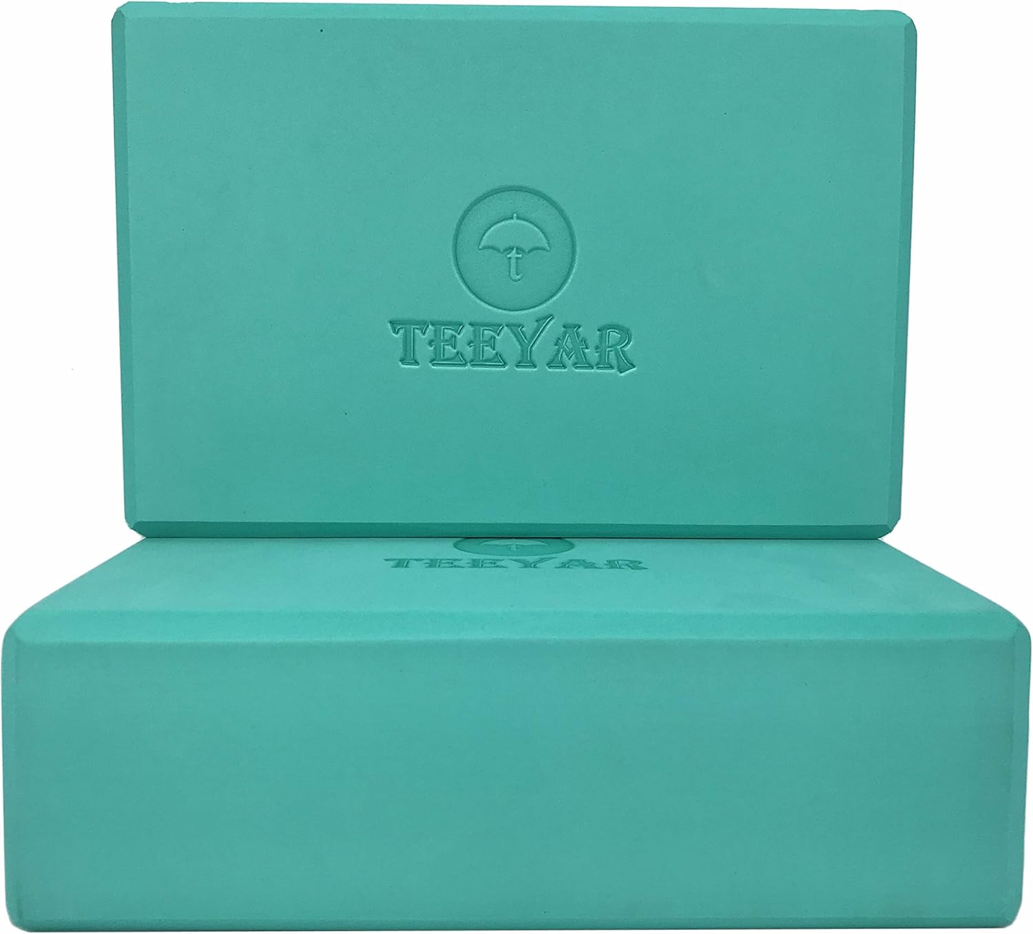 TEEYAR Truly High-Density Yoga Blocks - 2-Pack Durable Premium EVA 4 Inch(23X15X10Cm) or 3 Inch(23X15X7.2Cm) for Yoga, Pilates, and Stretching image number 1