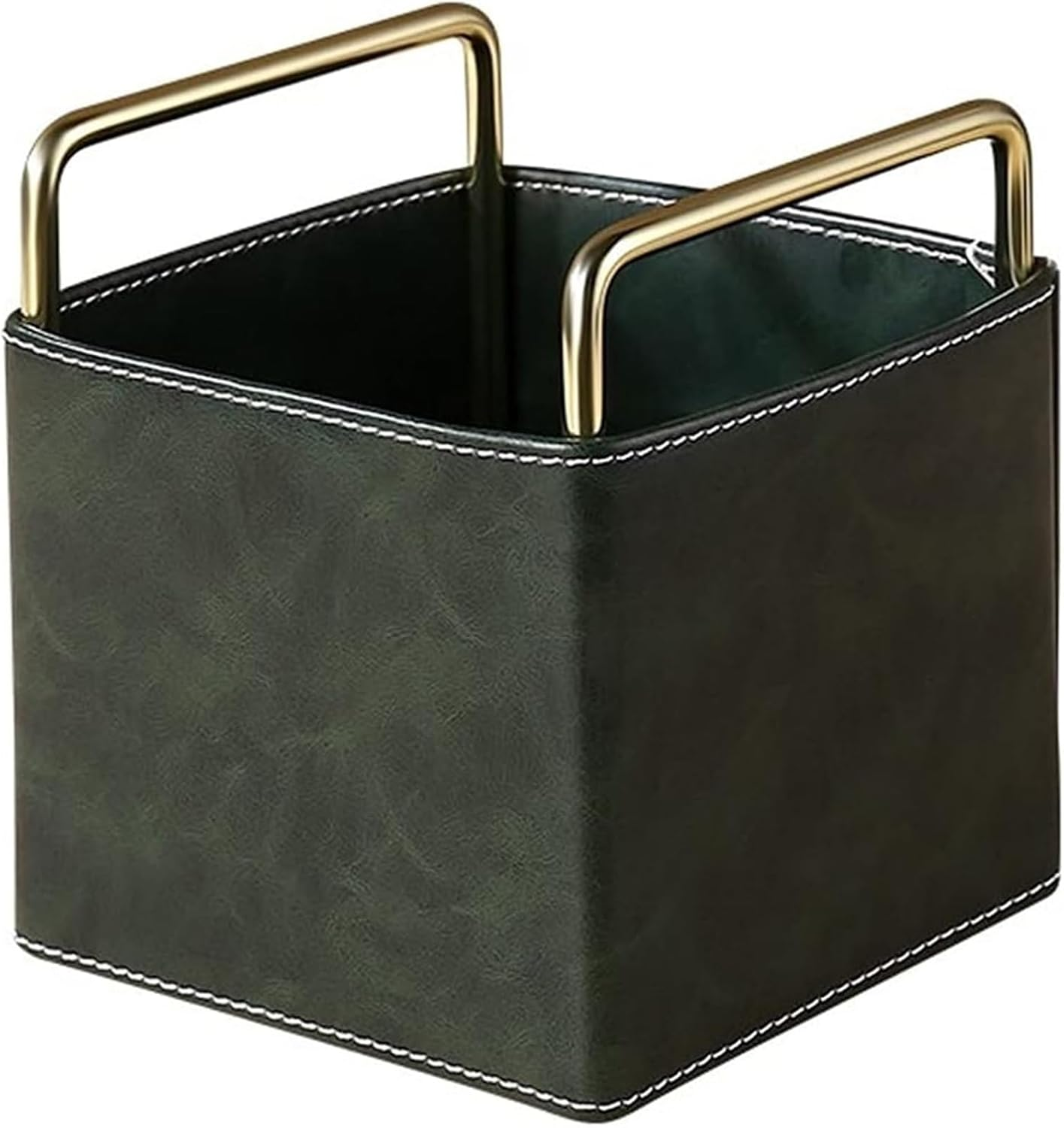 Pen Holder Pot,Desk-Organiser,Leather Pencil Holder,Pencil Cup Stationery Organizer Office Accessories Container Box,For Home Office Bedroom Pencil Holder for Desk Organizer (Color : A) (Color : A) image number 1