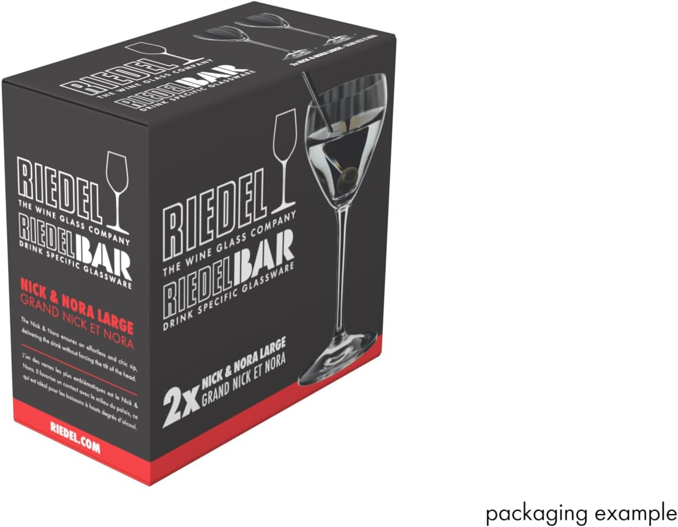 Riedel Drink Specific Glassware Nick & Nora Large Machine-Made Crystal Glass, Clear &ndash; Perfect for Classic Cocktails like Martinis & Manhattans &ndash; Elegant Barware Addition &ndash; 198 Ml Capacity (Pack of 2) image number 2