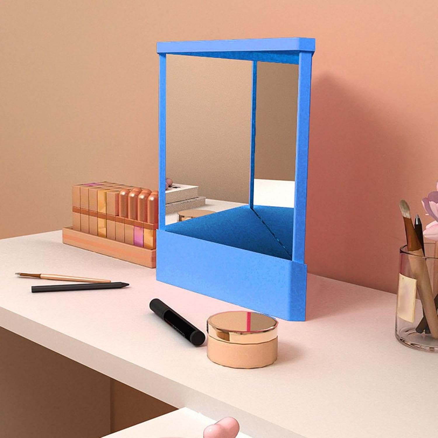 Wesleyyy True Mirror - Non Reversing Mirror, Makeup Vanity Mirror, Real Image Non-Reverse Mirror, Personal Makeup Mirrors, for Haircuts and Beauty, 19X23Cm image number 5