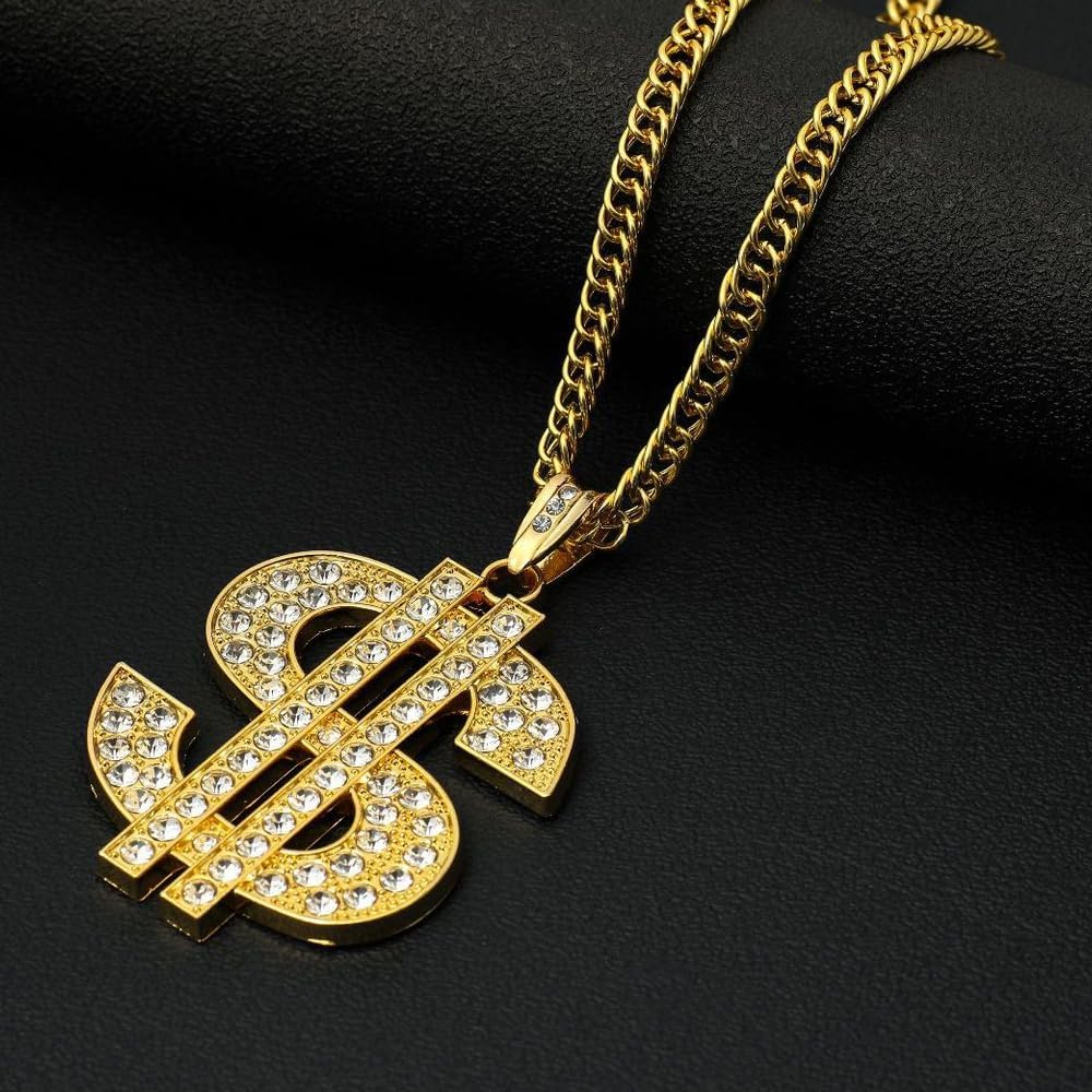 80S 90S Hip Hop Costume Outfit Jewelry Set, Theme Outfit Costumes Rapper Accessories for Men Women image number 2