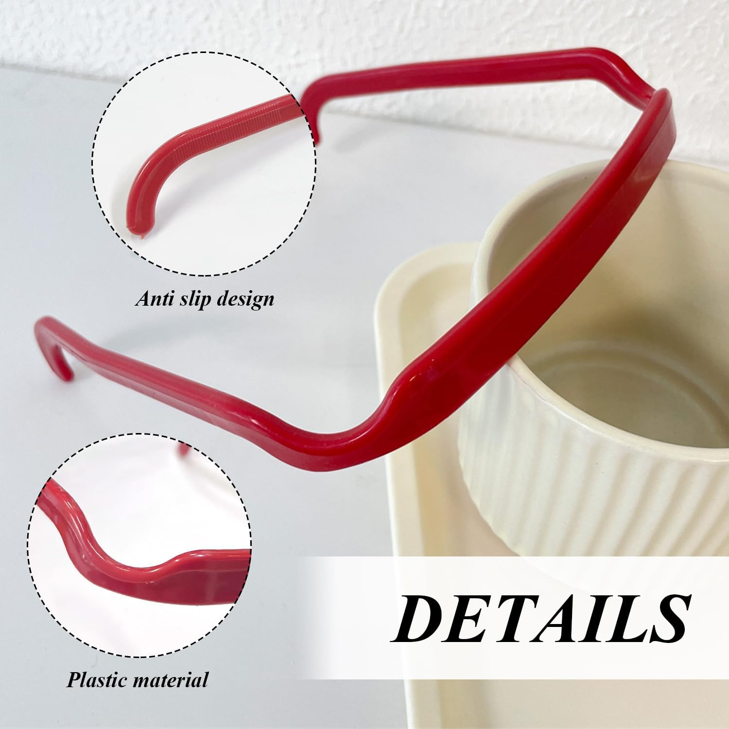 Pack of 5 Plastic Square Headbands, Creative and Personalised Sunglasses Headband, Simple and Fashionable Headband for Women, Hairstyle Decoration, Suitable for Thick and Thick Curls image number 1