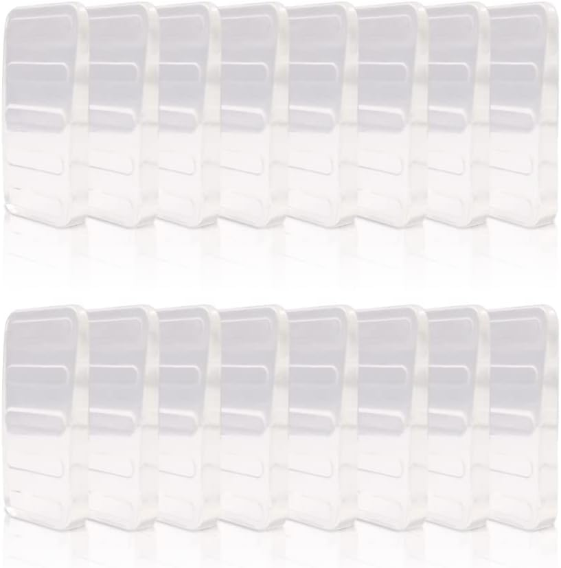 Modixun 16Pcs Soft Clear Furniture Leveling Wedges, Heavy-Duty Rubber Table Shims, Non-Slip Stackable Leveling Shims for Bed, Toilet, Desk, 0.19In /5Mm Height