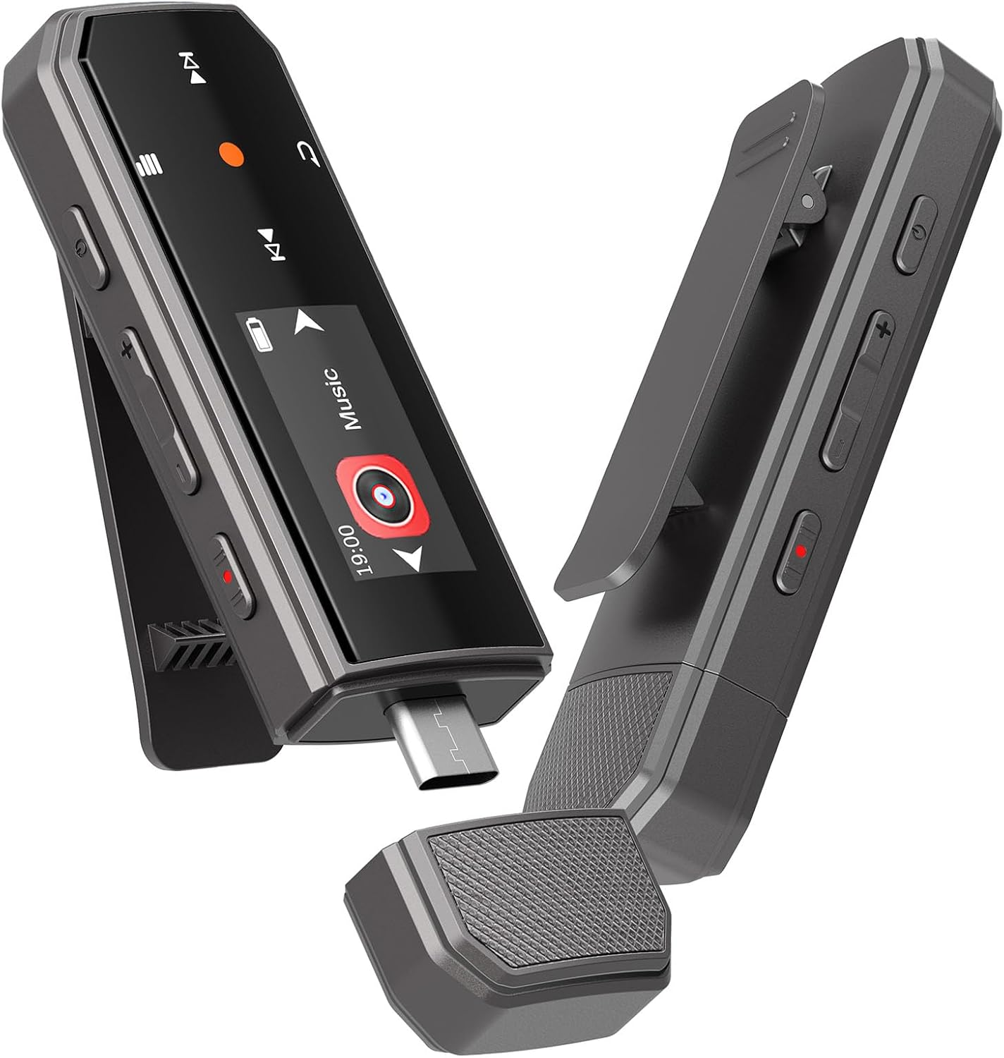 RUIZU 64GB Type-C USB MP3 Player with Bluetooth 5.3, Clip Portable Music Player with FM Radio, Voice Recording, Pedometer for Sports, Digital Audio Shuffle Playback, Support Mobile Phone File Transfer image number 5