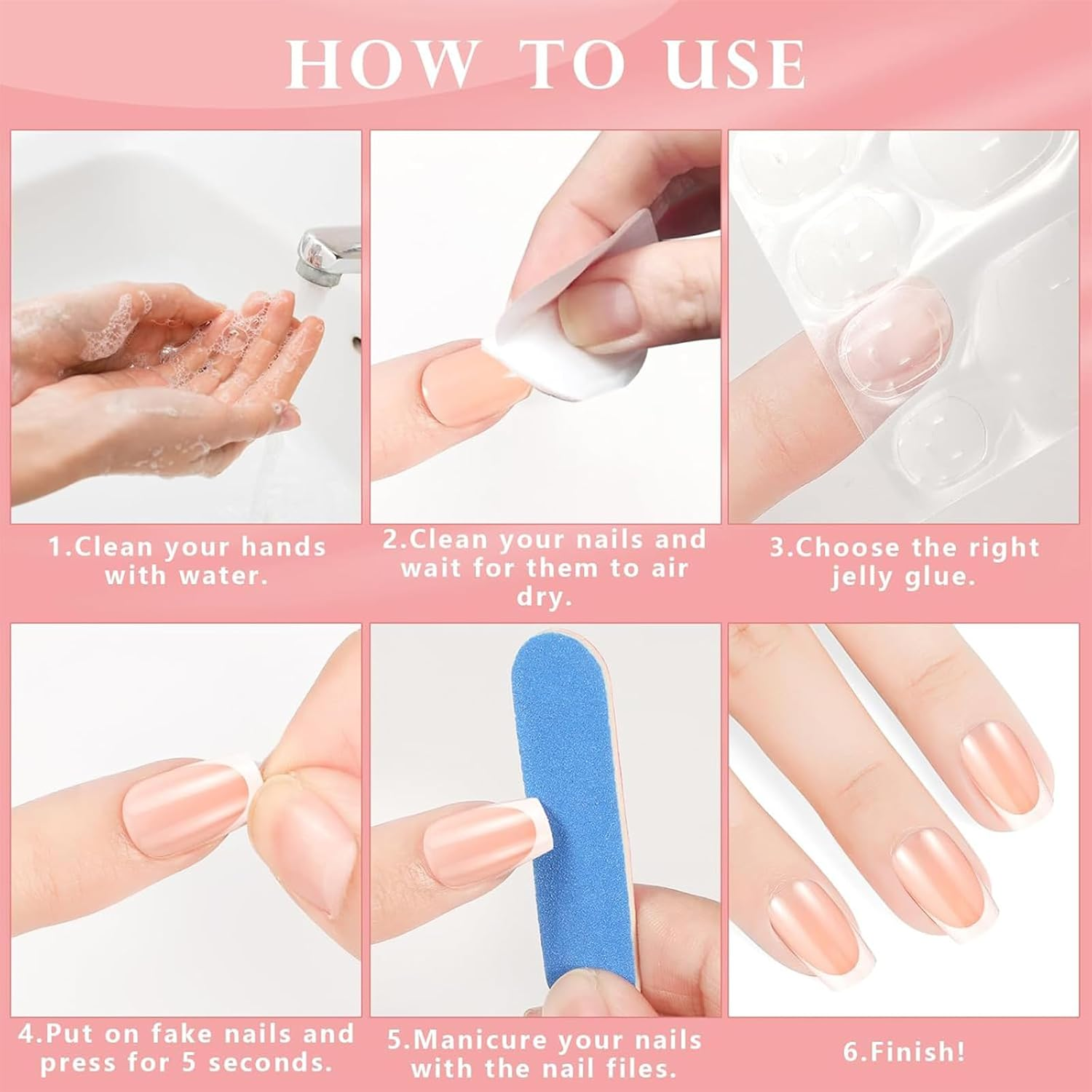 240 Pcs Short French Press-On Nails French Tip False Nails for Manicure 12 Sizes of Acrylic Full Cover Artificial Nails Women'S DIY Nail Art Decoration Natural image number 2