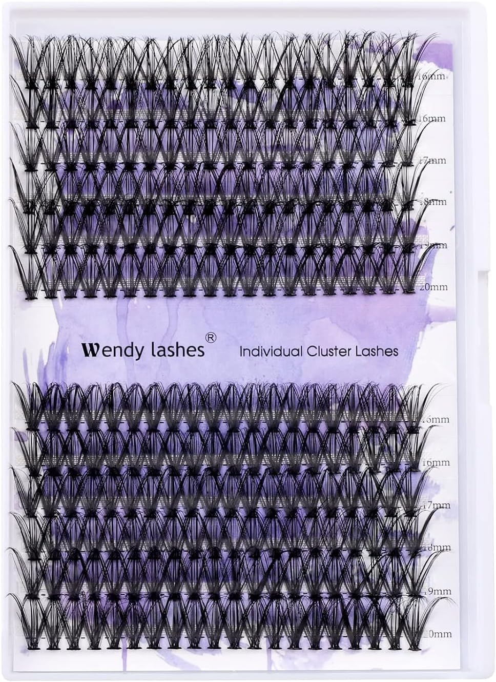 Individual Cluster Lashes 30D/40D Mixed Natural Eyelash Clusters C/D Curl 0.07Mm Matte Black Soft 16-20Mm DIY Individual Eyelashes Cluster Lashes Extension by Wendy Lashes (30/40D-D,16-20Mm Mixed) image number 4