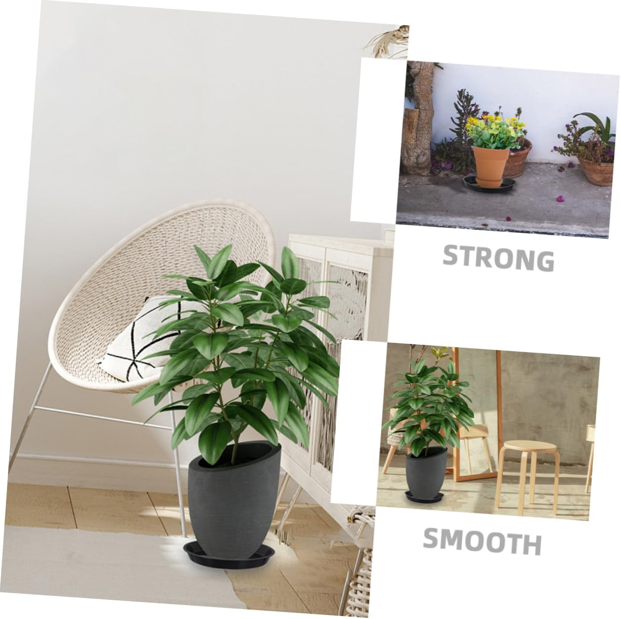 8Pcs Plant Saucers Plant Trays Drainage Versatile for Indoor Gardening image number 3