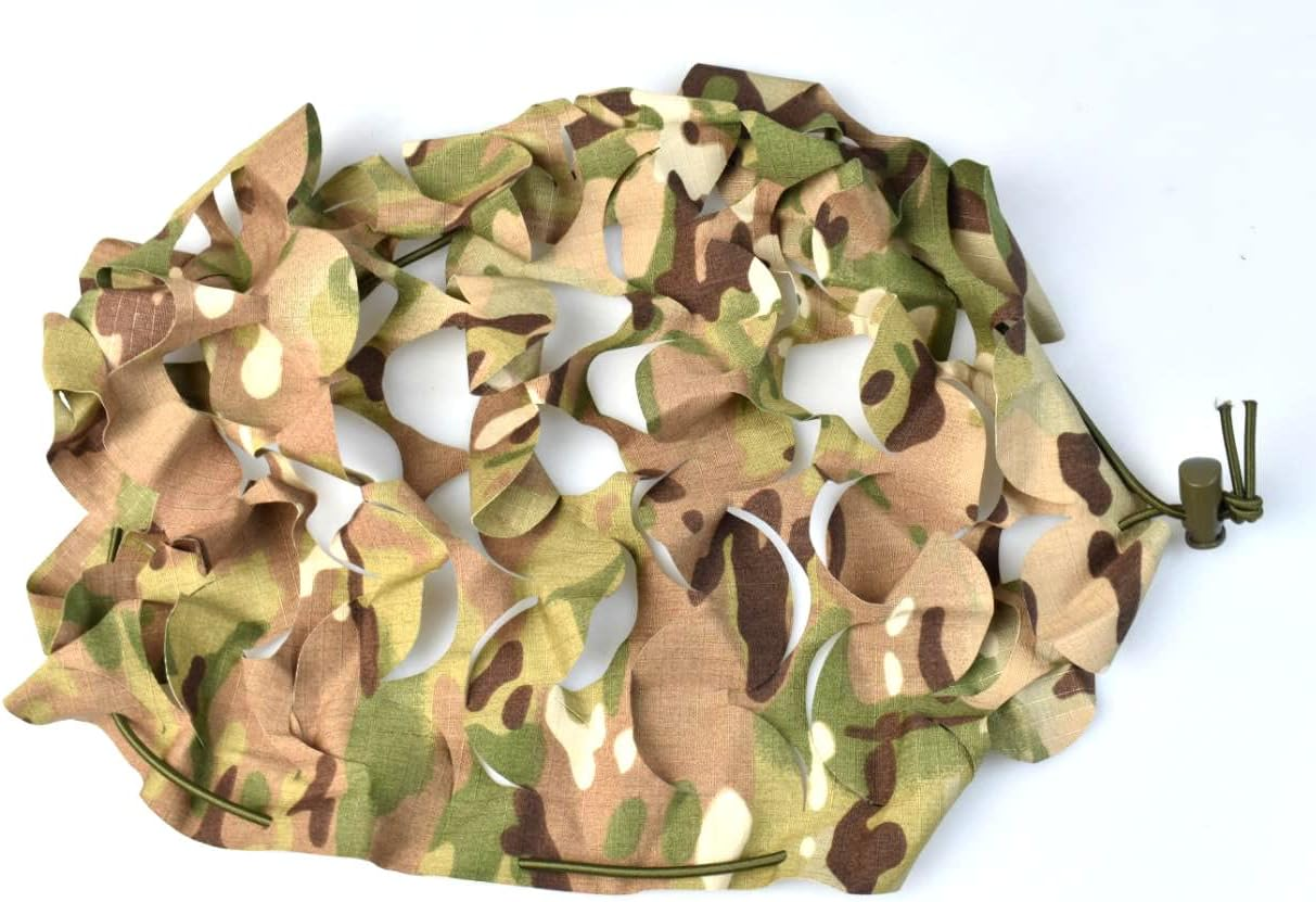 Breathable Mesh Camo Tactical Helmet Covertactical Gear Fast Helmet Cover in Size M/L - Net Woodland image number 5