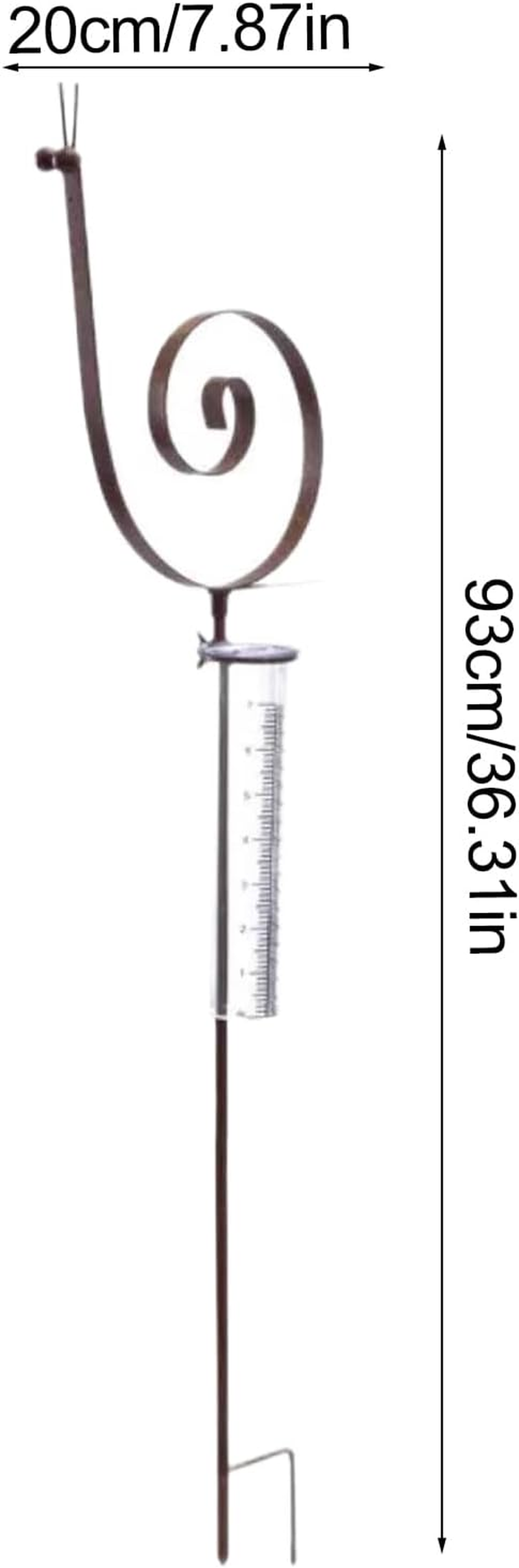 Snail Stake Rain Gauge - Creative Metal Ornament, Outdoor Rainfall Monitor, Funny Decorative Statue | Garden Stake for Courtyard Lawn Patio Yard Weather Measuring Tool Waterproof Home Decoration image number 1